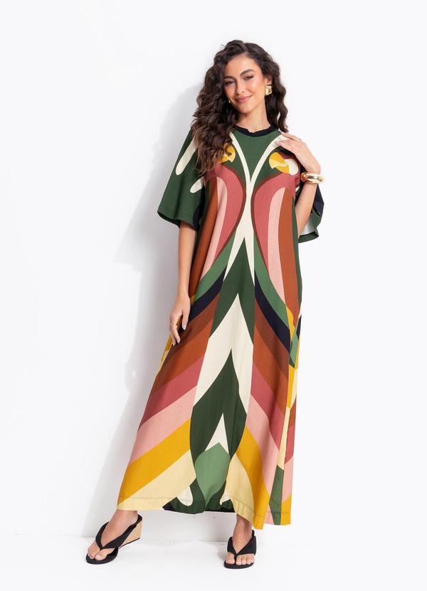 Vestido Cropped Listra Arara Amarelo