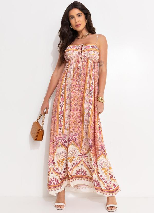 Vestido Cropped no Meu Jardim Rosa