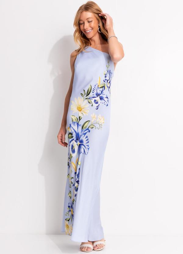 Vestido Cropped Orquidário Azul
