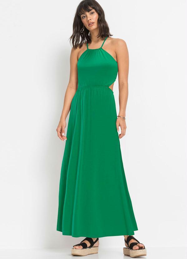 Vestido Decote Trapézio Verde