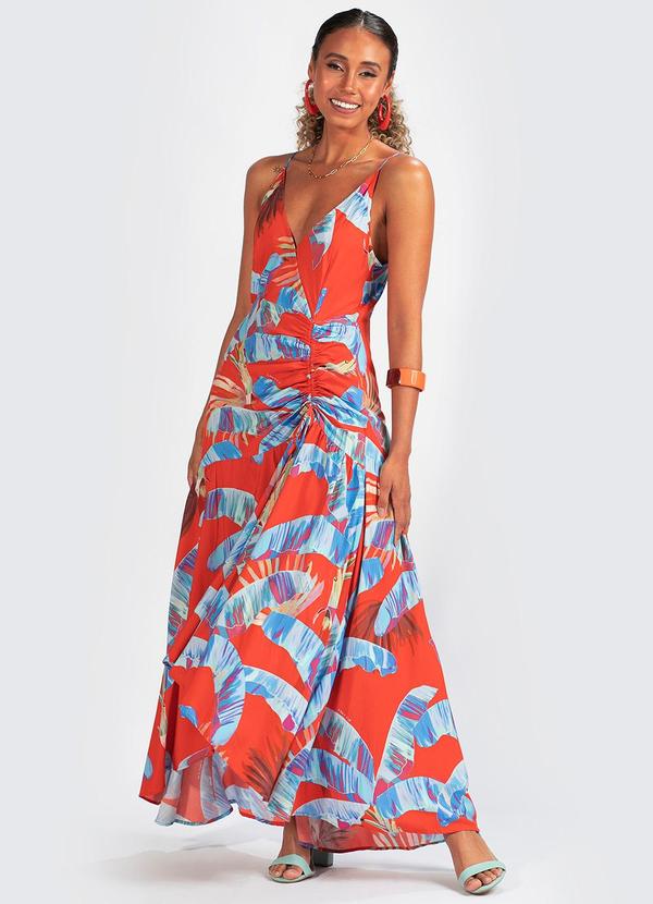Vestido em Viscose Selva Doce Laranja