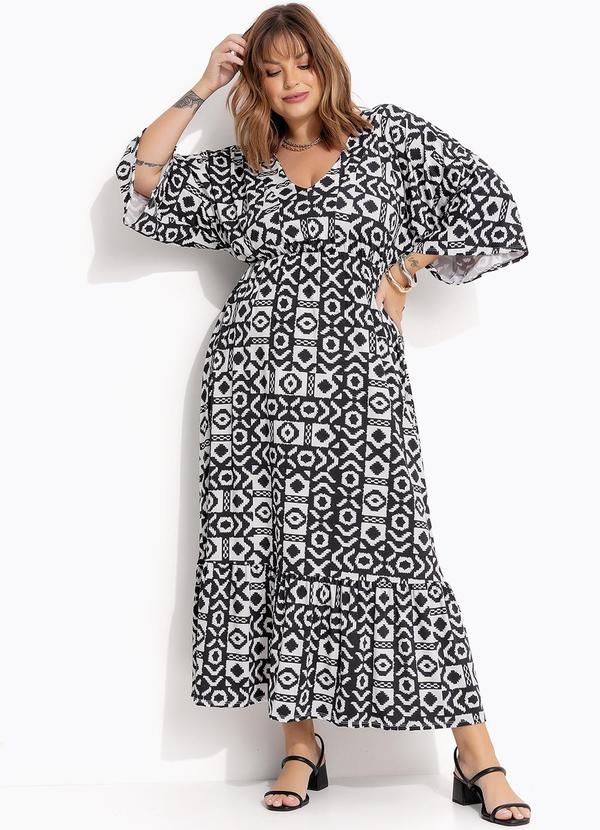 Vestido Étnico em Malha Fria