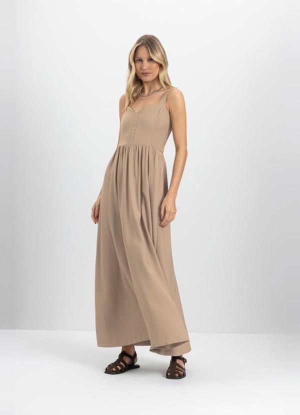 Vestido Feminino em Alfaiataria Marrom