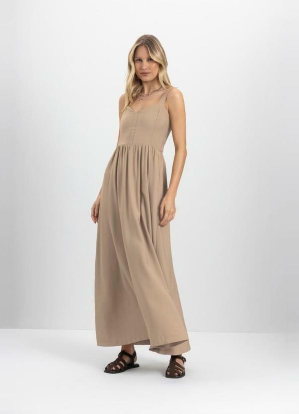 Vestido Feminino em Alfaiataria Marrom