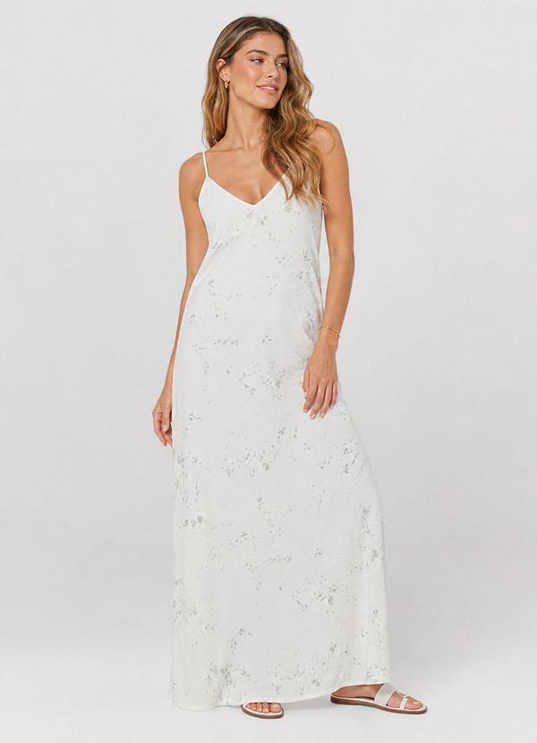 Vestido Feminino Longo em Tecido Branco