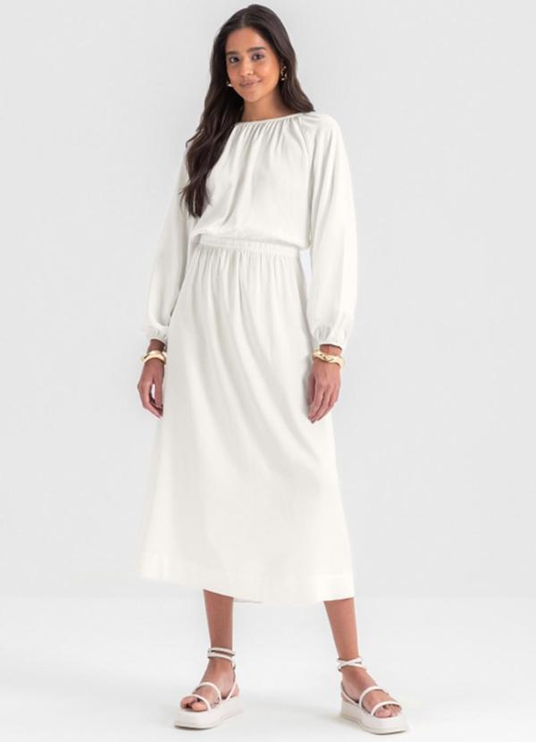 Vestido Feminino Viscose Bege