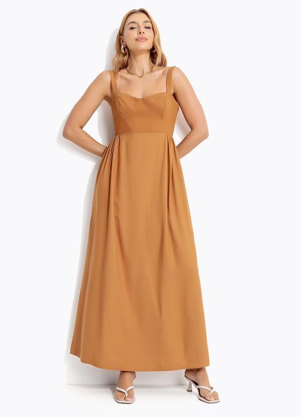 Vestido Linho Marrom