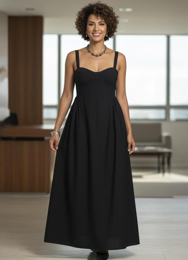 Vestido Linho Preto