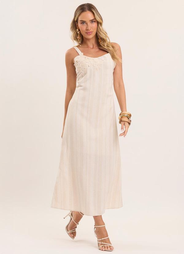 Vestido Listrado Celebration Branco