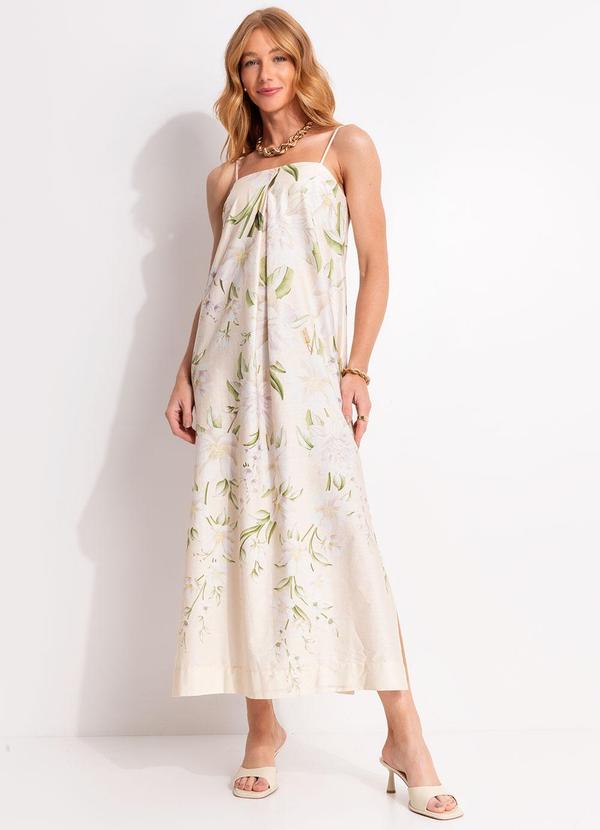 Vestido Longo Alcinha Gabrielle Bege