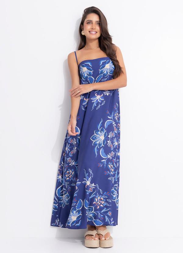 Vestido Longo Alvorada Solar Azul