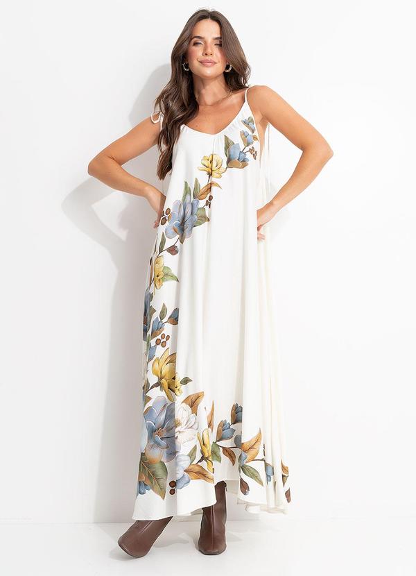 Vestido Longo Ana Clara Bouquet Off White