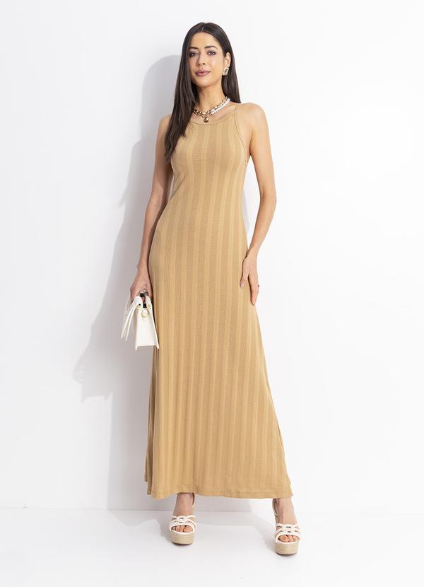 Vestido Longo Bege