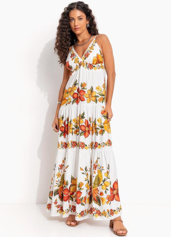 Vestido Longo Bosque Chic Off White