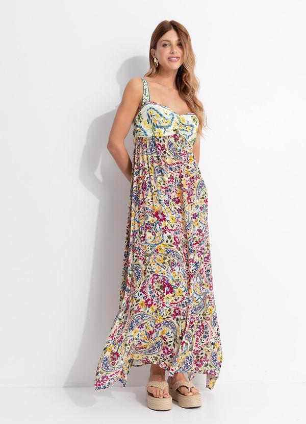 Vestido Longo Brisa de Flor Amarelo