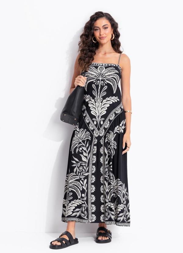 Vestido Longo Coqueiro Sereno Preto