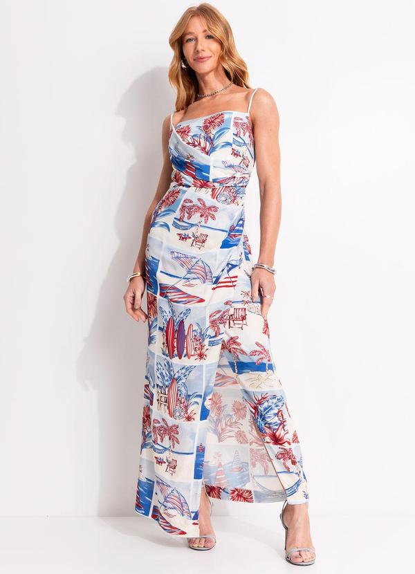 Vestido Longo Diário de Verão Branco