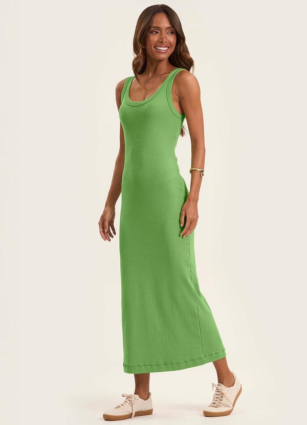 Vestido Longo em Ribana Verde