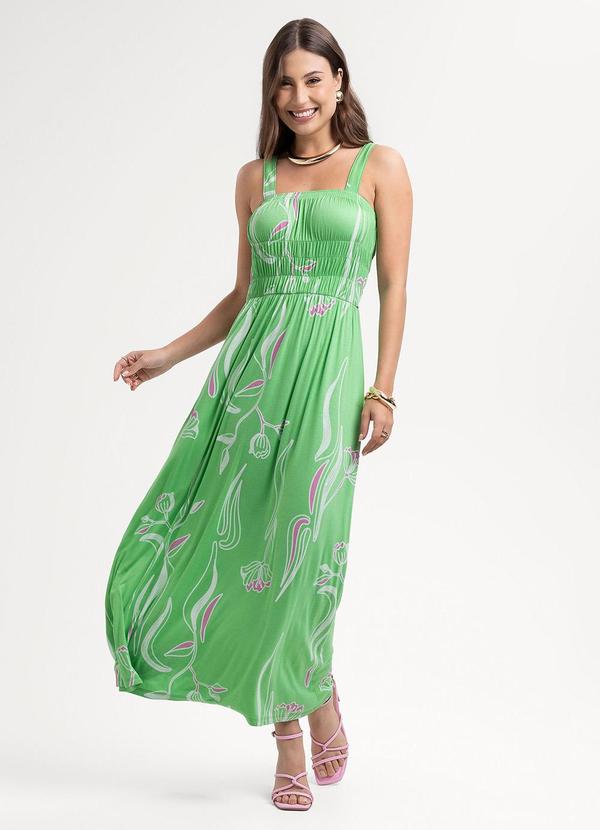 Vestido Longo em Viscose Verde