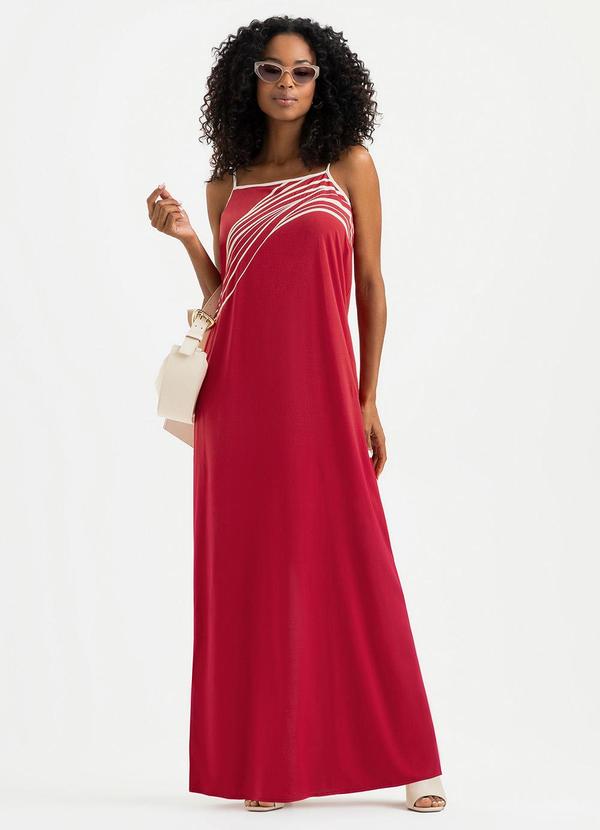 Vestido Longo em Viscose Vermelho