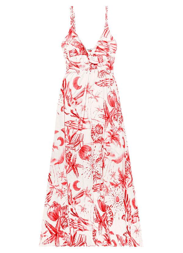Vestido Longo Feminino em Meia Malha Laranja