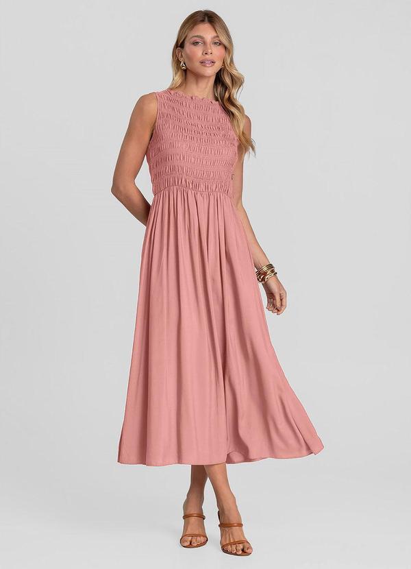 Vestido Longo Feminino Lastex Rosa