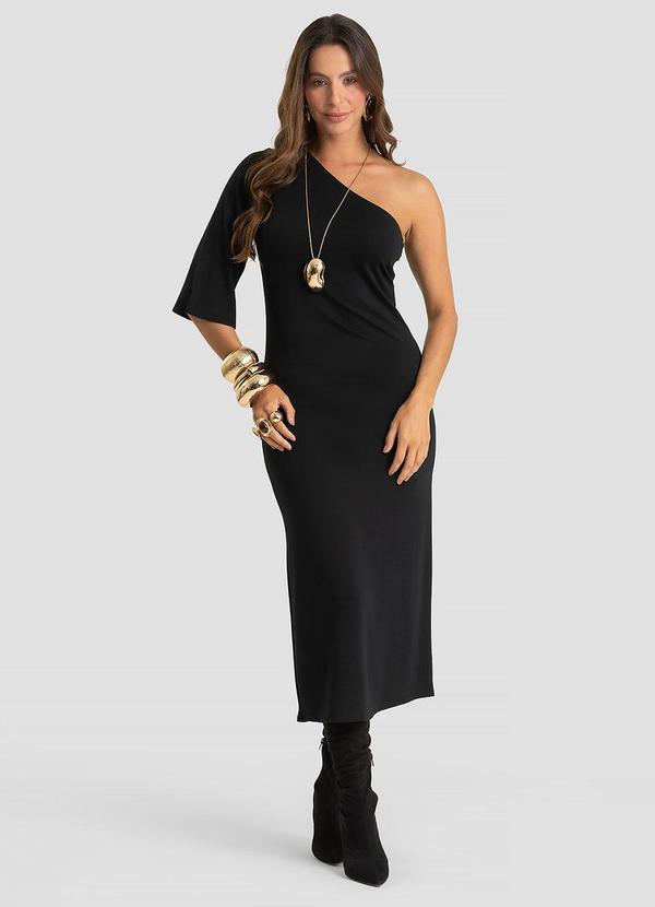 Vestido Longo Feminino Molicotton Viscose Preto