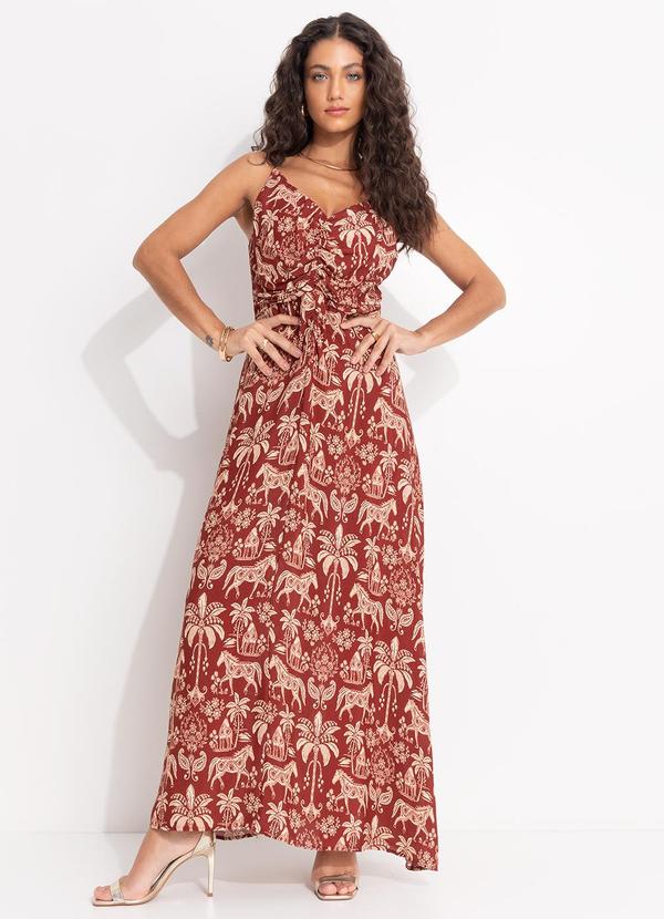 Vestido Longo Haras Vermelho