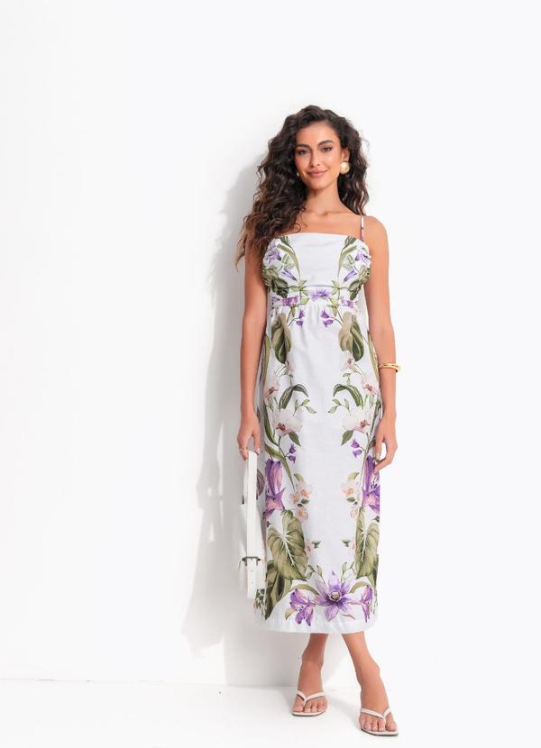 Vestido Longo Jardim Sereno Off White