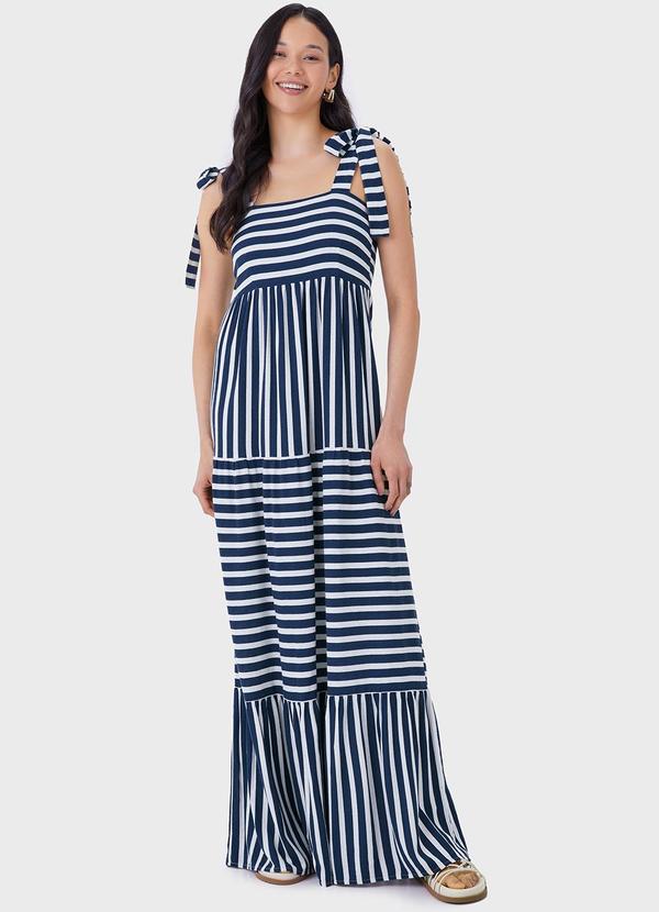 Vista 2 Vestido Longo Marias Navy Azul Marinho Malwee Malwee