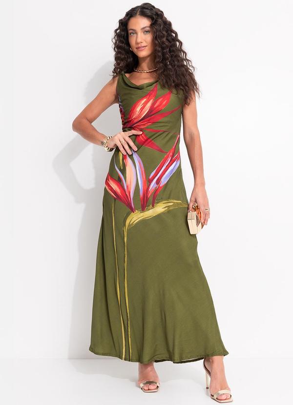 Vestido Longo Maxi Estrelicia Verde