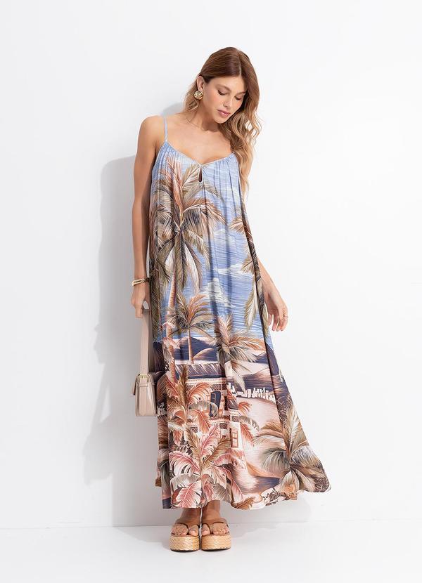 Vestido Longo Rio Paraíso Azul