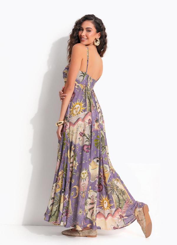 Vestido Longo Selva Mistica Roxo
