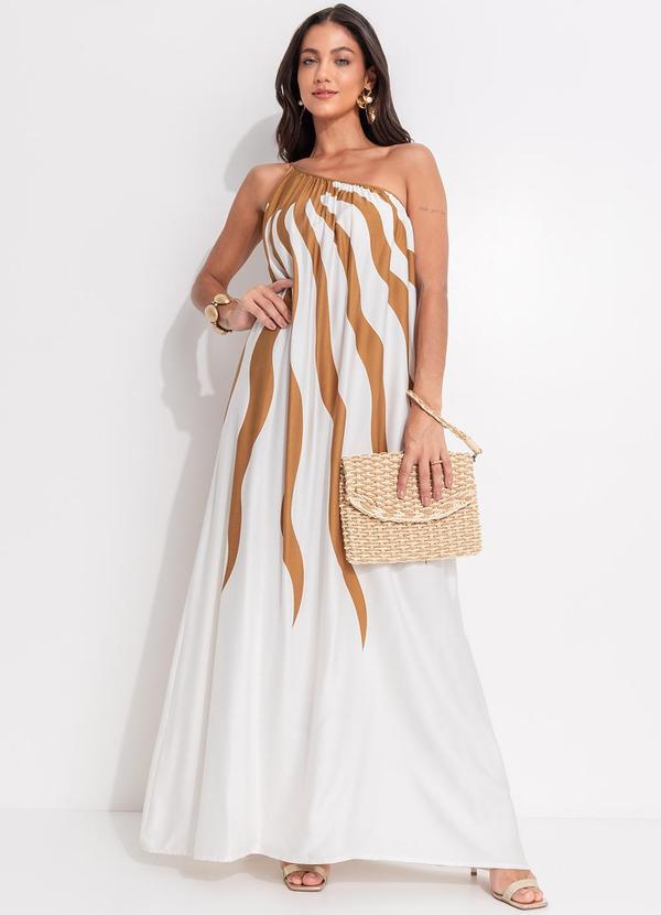 Vista 2 Vestido Longo Solare Off White FARM FARM