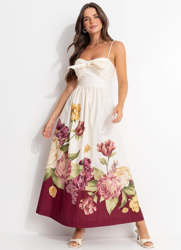 Vestido Longo Versalles Bege