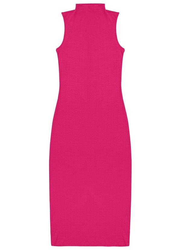 Vista 2 Vestido Midi Ribana Canelada Rosa Rovitex Rovitex