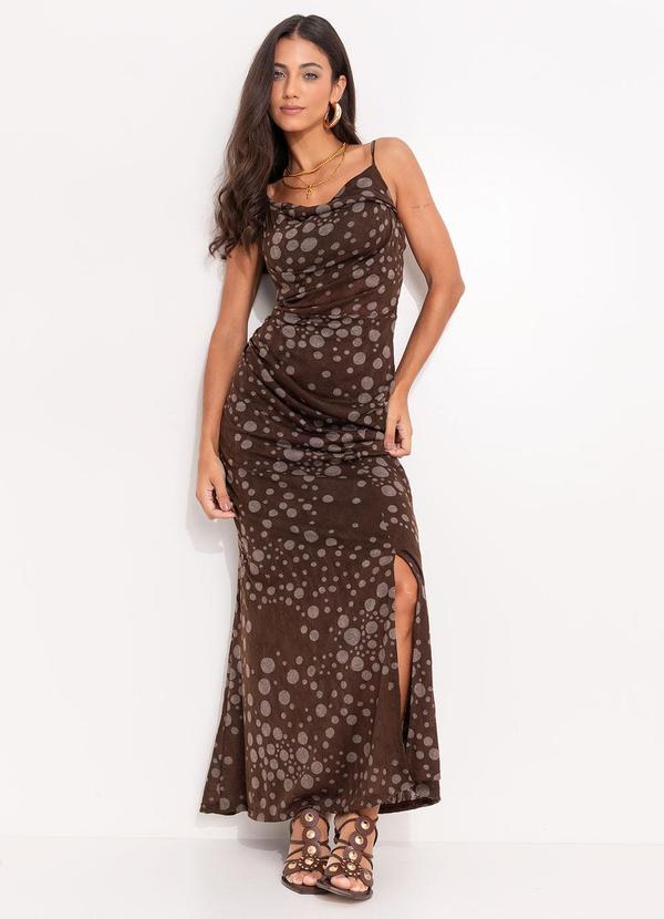 Vestido Poá Devorê em Malha Devorê