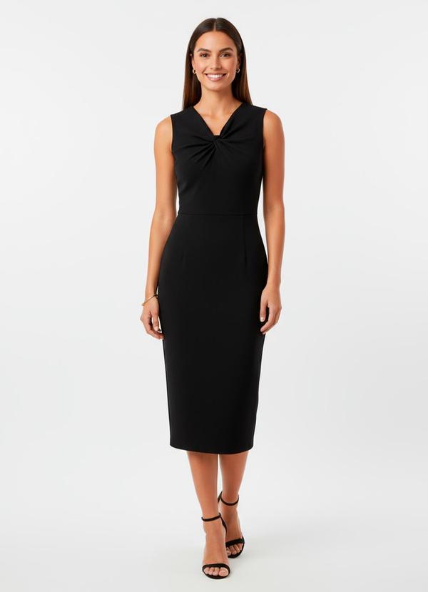 Vestido Preto em Malha Crepe