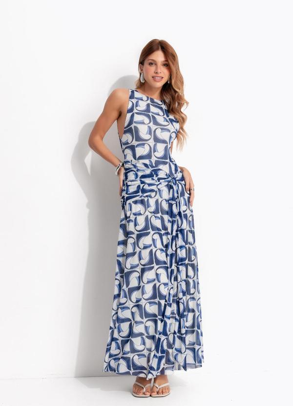 Vestido Tule Tuca Tropical Off White