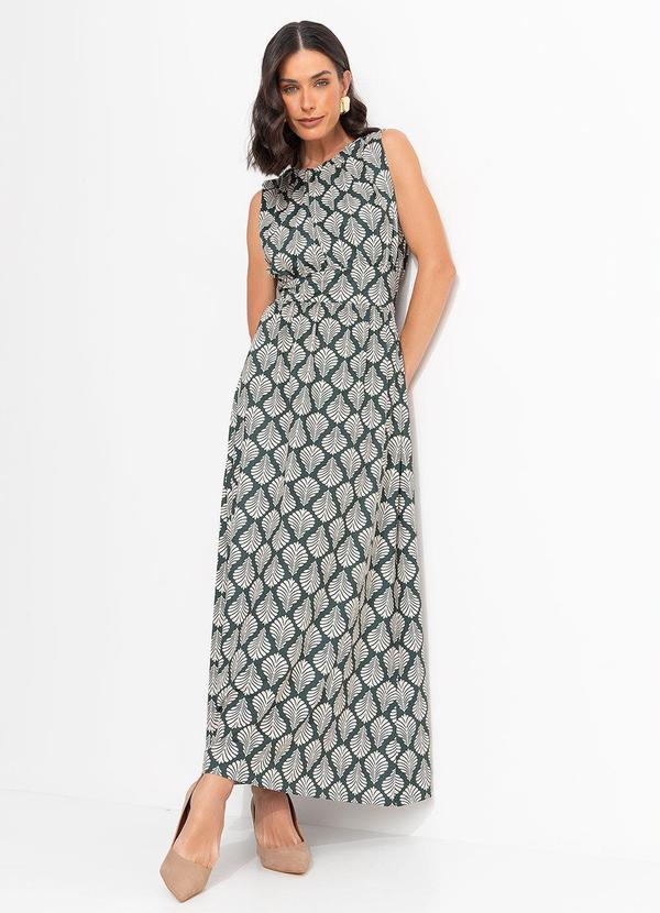 Vestido Verde Escuro em Malha Fria