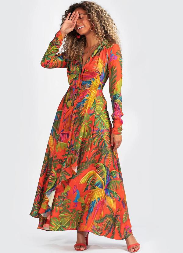 Vestido Viscose Laranja
