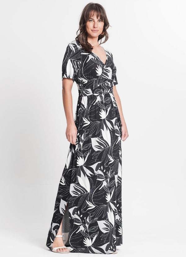 Vestido Feminino Estampado Cinza