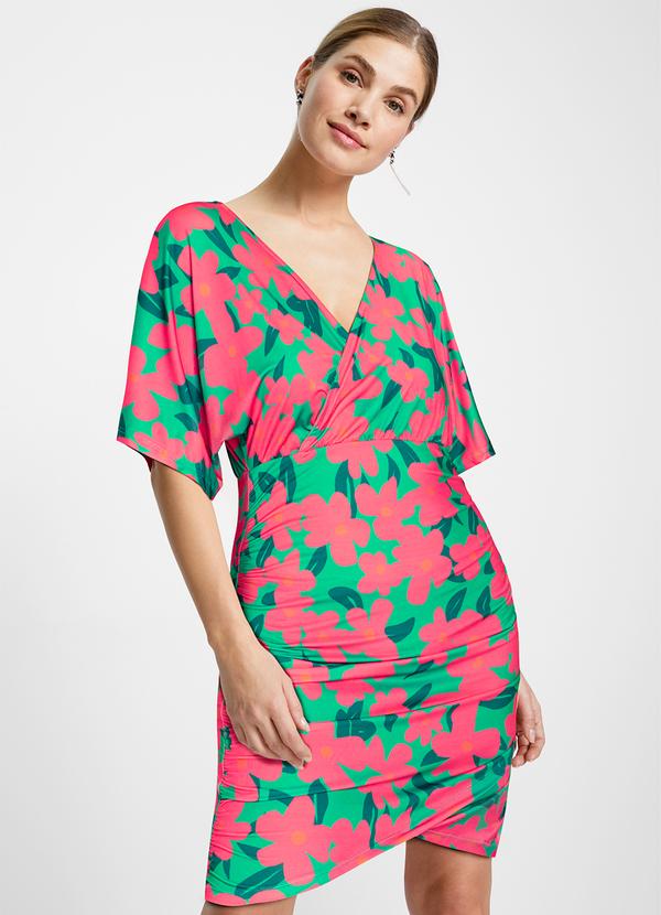 Vestido Floral Grande em Malha Fria