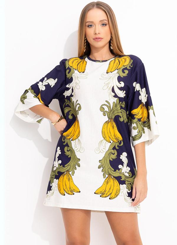 Vestido T-Shirt Big Banana Real Bege