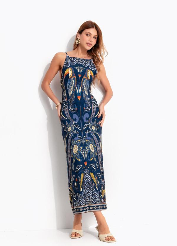 Vestido Alça Lenço Riviera Bege