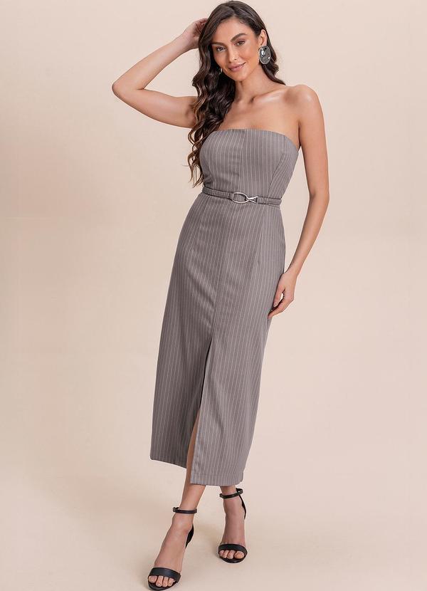 Vestido Alfaiataria Cinza