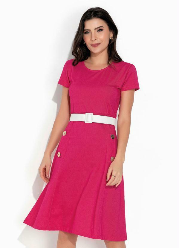 Vista 2 Vestido Andrezia Rosa Rosalie Rosalie