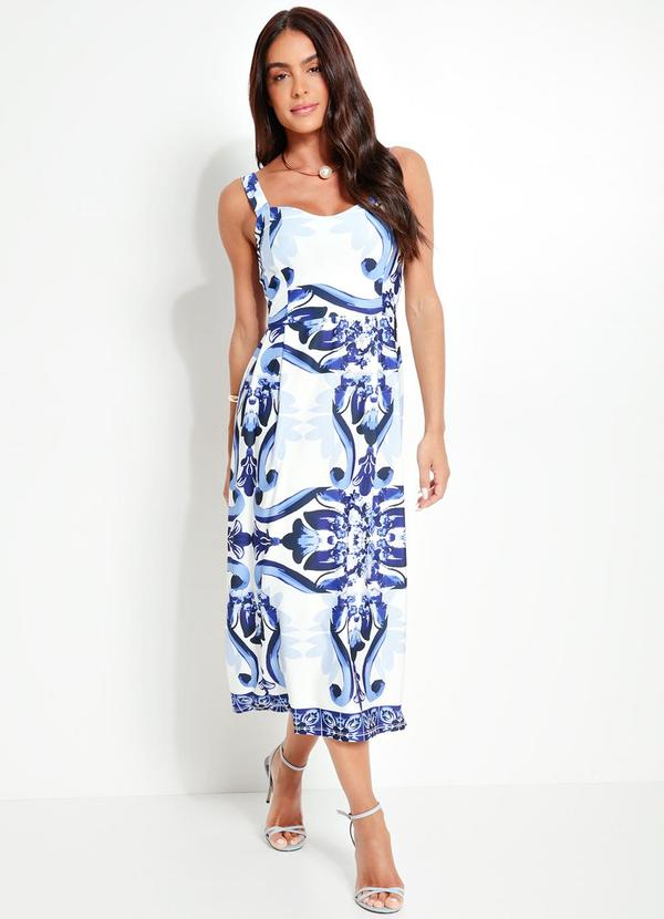 Vestido Azulejo em Malha Fria