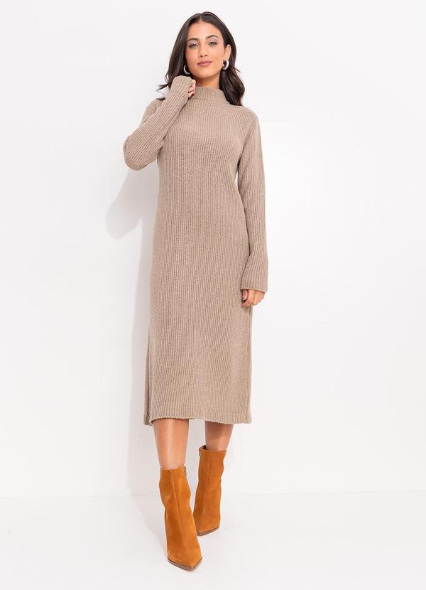 Vestido Bege em Tricô