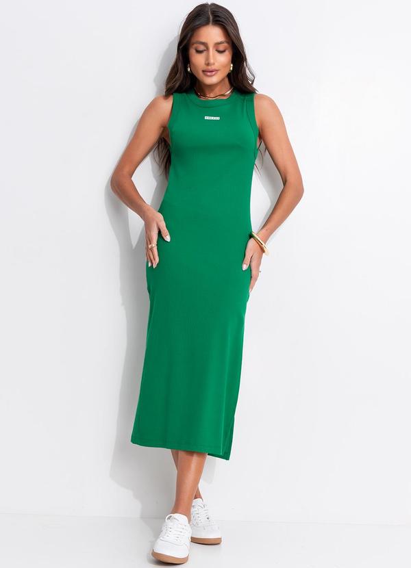 Vestido Canelado Verde